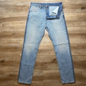 Diesel Jeans Men 31x30 Blue 1995-SP2 Slim Straight 5 Pocket Light Wash 09E21